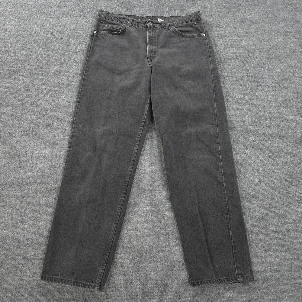 Vintage Levis Jeans Mens‎ 36x32 Black Denim 550 Relaxed Orange Tab 90s USA